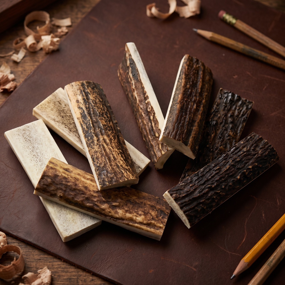 Elk Bugle Call - 1 Pasang Gagang Pisau dari Tanduk